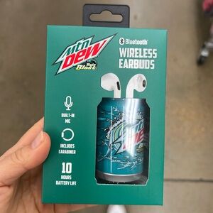 NWT Mtn Dew Wireless Bluetooth Earbuds